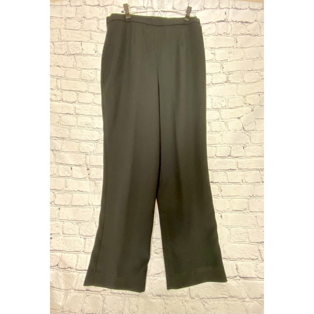 Charles Glueck Focus‎ 2000 Women's Black Pleated Lined Dress Pants Size 14